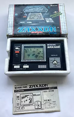 Buy Vintage 1982 RARE GD BANDAI ZAXXON Double Panel LCD GAME (Near Mint Condition) • 95£