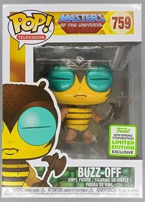 Buy #759 Buzz-Off Masters Of The Universe 2019 Con Damaged Box Funko POP & Protector • 22.99£