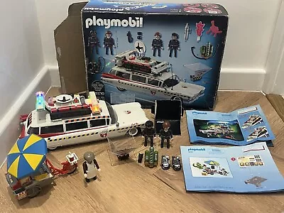 Buy Playmobil Ghostbusters Bundle Including 70170 Ecto 1 Boxed & 9222 Hotdog Cart  • 55.99£