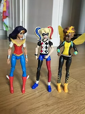 Buy DC Comics Superhero Girls Mattel Harley Quinn Wonder Woman Bumblebee 2015 Figure • 15£