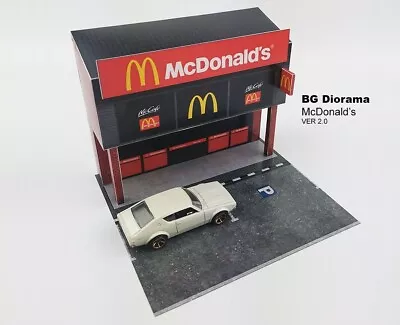 Buy 1:64 Scale McDonalds Paper Diorama Building Kits For HotWheels • 14.64£