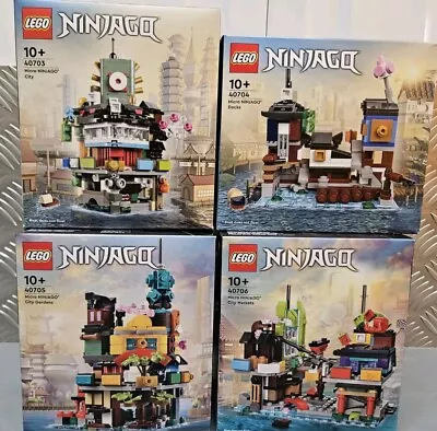 Buy Lego Micro Ninjago 40703 40704 40705 40706 City Docks Gardens Markets New Sealed • 139.95£