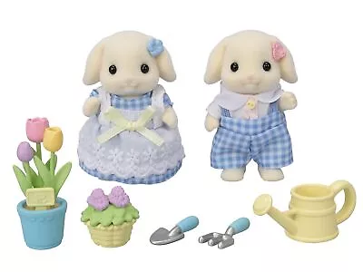 Buy Sylvanian Families Flora Rabbit Sister & Brother Blossom Gardening Set • 39.99£