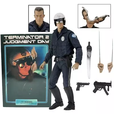 Buy NECA Terminator 2 Judgement Day Motorcycle Cop T-1000 Action Figure Model Toy 7  • 41.15£