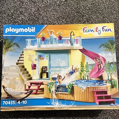 Buy Playmobil (70435) Family Fun 4-10 Beach House Bungalow With Pool • 46£