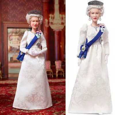 Buy Queen Elizabeth II Barbie Dolls Wear Ivory Collection Toy Figurine Kids Gifts' • 11.99£