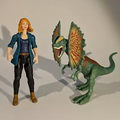 Buy Jurassic World Dominion Claire Dearing & Dilophosaurus Action Figures By Mattel • 15£