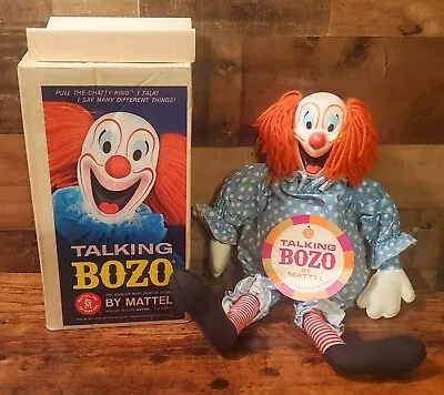 Buy 1963  BOZO THE CLOWN  Larry Harmon MATTEL 18 IN. TALKING DOLL In The BOX- Works • 223.65£