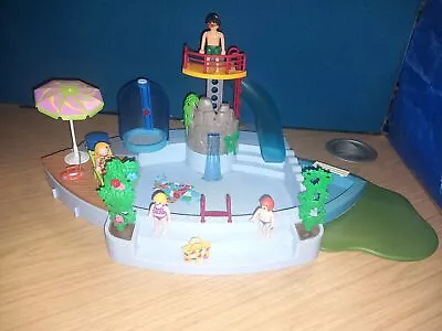 Buy Playmobil 4858 Custom Swimming Pool With Slide Set Used / Clearance • 14.45£