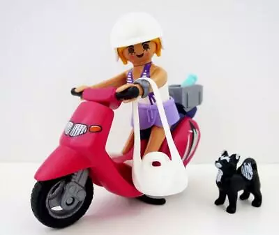 Buy Playmobil Scooter Motorbike & Girl Figure #9084 City Life Bike House Modern Lady • 5.10£