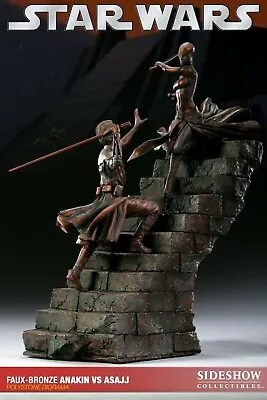 Buy STAR WARS - SIDESHOW Diorama Bronze Ultra Collector - ASAJJ VENTRESS VS ANAKIN • 547.14£