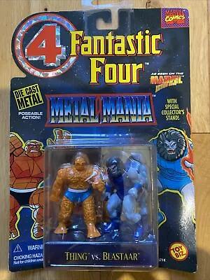 Buy Thing Vs Blastaar Metal Mania Fantastic Four Figures Marvel ToyBiz • 10£