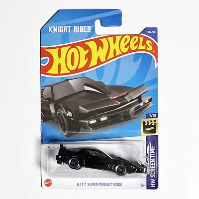 Buy Hot Wheels 2022 Knight Rider K.I.T.T. Super Pursuit Mode (Black) HW Screen Time • 5.41£