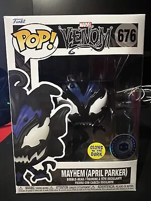 Buy Funko POP! MARVEL: Venom Mayhem Glow In The Dark (April Parker) #676 • 9.50£