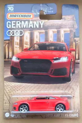 Buy MATCHBOX MBX GERMANY Car Scale Model 2019 AUDI TT RS COUPE RED 09/12 • 8.39£