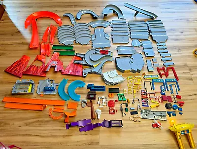 Buy 158 Pc Huge Lot Of Mattel Hot Wheels Track & Connectors & Special Traffic Pieces • 55.91£