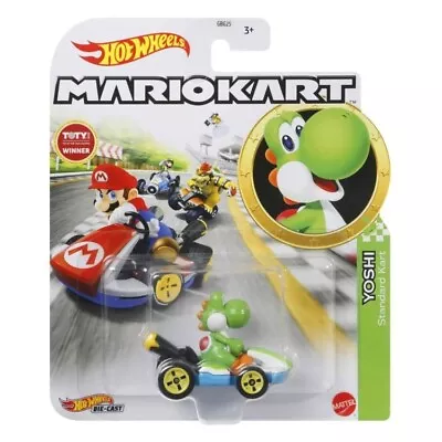 Buy Hot Wheels Mario Kart Green Yoshi Standard Kart Brand New & Sealed • 12.95£