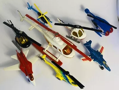 Buy AIRCRAFT PLANES & HELICOPTERS : Job Lot X 8 Matchbox Hotwheels Others (refBH) • 7.99£