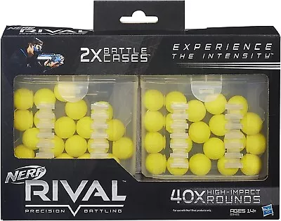 Buy Nerf Series Rival Pack Box 2 Battle Cases 40 Balls Ammo HASBRO B3483 • 19.33£