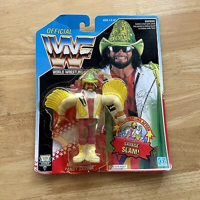 Buy WWF Macho Man Randy Savage Wrestling Figure Hasbro Series 5 1992 - **READ** • 84.99£