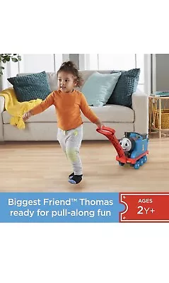 Buy ​Fisher-Price Thomas & Friends Biggest Friend Thomas Pull-along Toy Train Engine • 19.99£