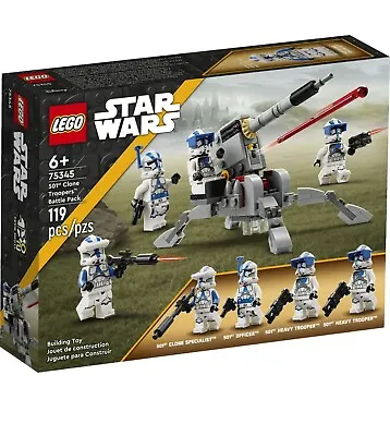 Buy Lego 75345 Star Wars 501st Clone Troopers Battle Pack - 119 Pieces - Ages 6+ NEW • 29.99£