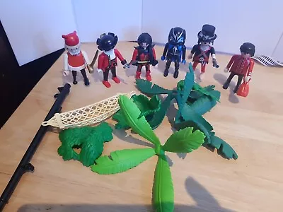 Buy PLAYMOBIL Pirate Bundle 6 Figures Alien Too Hammock Weapons Trees Mast Free P&p • 10£