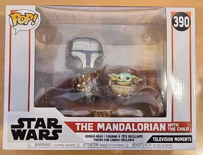 Buy Funko POP #390 The Mandalorian (with Child) TV Moment Star Wars The Mandalorian • 29.99£