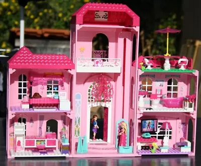 Buy Mega Blocks Barbie Luxury Mansion 2 Pers.+hair+incomplete Skirts Lego House • 20.23£
