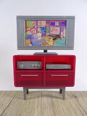 Buy Vintage Barbie Furniture Red Phono Cabinet TV Mattel As Pictured (15078) • 13.10£