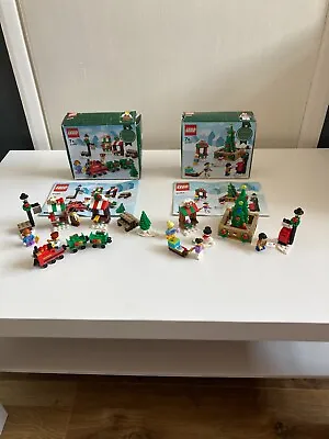 Buy LEGO Christmas Sets 40262 Train Ride + 40263 Town Square Complete Boxed Retired • 24£