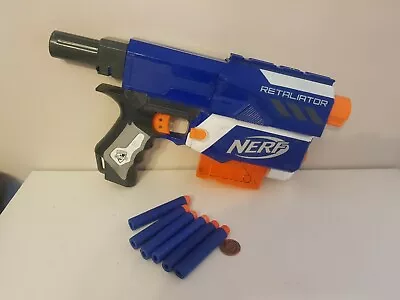 Buy Nerf Retaliator N-Strike Elite Gun, Dart Clip & Bullets, Combine Postage,Blue • 6.99£