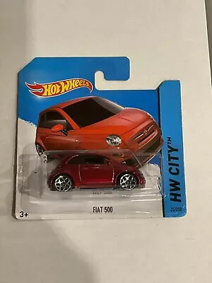 Buy Fiat 500 Red Short Card Hot Wheels HW City • 11.99£