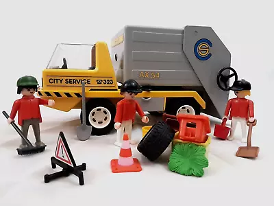 Buy Vintage Playmobil City Service Recycling Bin Lorry AX54, 3 Figures & Accessories • 14.99£