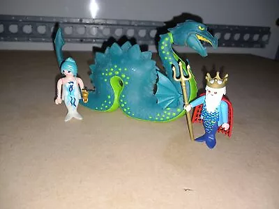 Buy Playmobil 3155 Sea Monster & Mermaid King / Neptune & Queen Used / Clearance • 14.95£