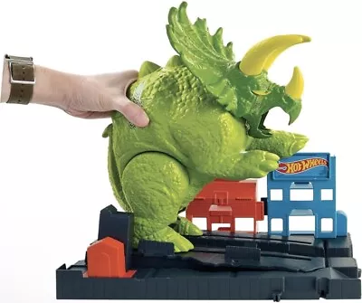Buy Hot Wheels Triceratops Play Set Launcher Vehicle Giant Dinosaur Nemesis NEW • 39.99£
