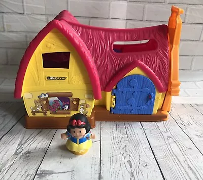 Buy Fisher Price Little People Disney Snow White & 7 Dwarfs Cottage 2012 With Sounds • 24.99£