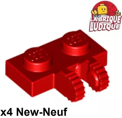 Buy Lego 4x Hinge Flat Plate 1x2 Locking Red/Red 60471 New • 1.76£
