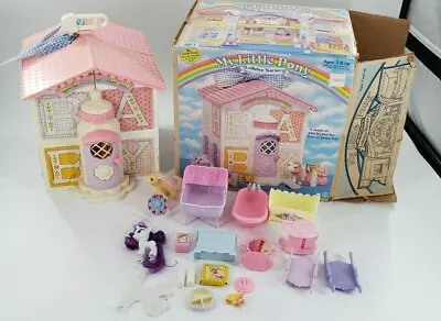 Buy Vintage 1985 My Little Pony Lullaby Lullabye  Nursery Play Set Doll House Ponies • 83.86£