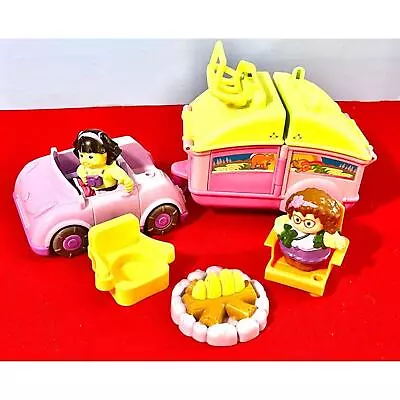 Buy Fisher Price Little People Camping With Sarah Lynn Chairs Firepit Car & Camper • 20.50£
