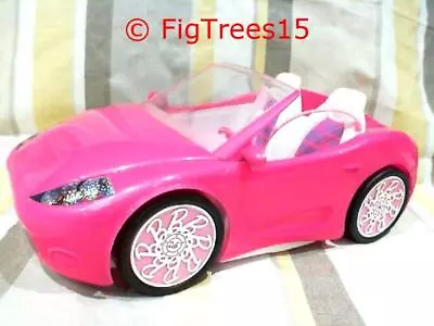 Buy Barbie Pink Convertible Car 33cm Long By Matel D197 • 15.33£