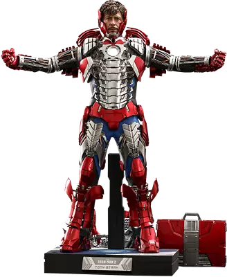 Buy Marvel Iron Man Tony Stark Mark V Suit Up Deluxe Ver. Hot Toys Sideshow MMS600 • 427.07£