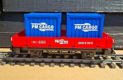 Buy G Scale 45mm Playmobil Garden Railway Train Flat Bed Freight Truck & Containers • 29.95£