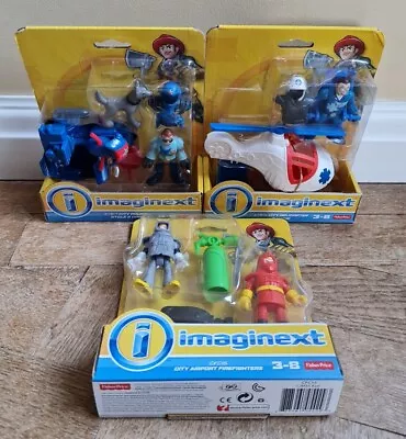 Buy Imaginext Bundle X3 - X7614 X7617 Cfc15 Helicopter Police Firefighter New Sealed • 9.99£