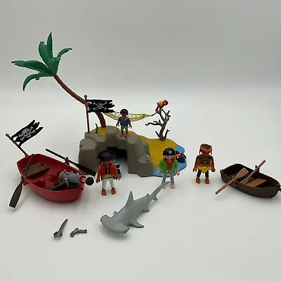 Buy Playmobil 5137 Pirates Rowboat With Hammerhead Shark & 4139 Pirate Island Bundle • 18£