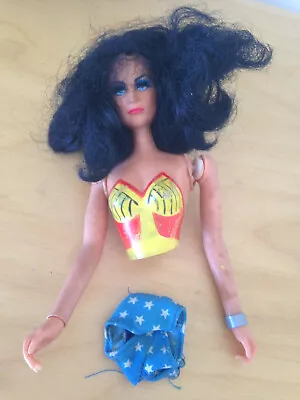 Buy MEGO 1976 VINTAGE WONDER WOMAN 12  Torso / Head Original Shorts & Bracelet • 13.95£