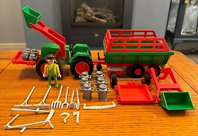 Buy Playmobil Farm Tractor & Trailer With Accessories • 18£