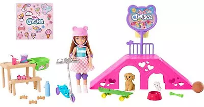 Buy Barbie Chelsea Doll Skate Park Playset And Accessories • 39.99£