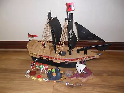 Buy PLAYMOBIL LARGE PIRATE SHIP (Galleon,Accessories,Figures,Boat.People) • 13.49£