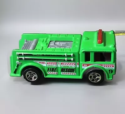 Buy Hot Wheels Fire Engine Race Track Rescue Fire Eater 1976 #9 GREEN TENDER • 4.40£